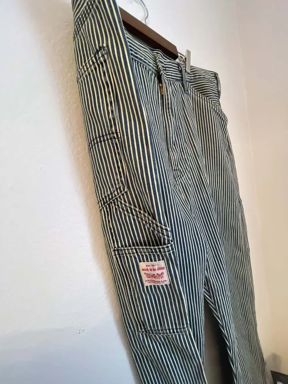 Levi's Hickory Stripe Carpenter Pants W36 L30 Work wear